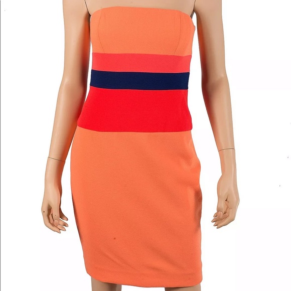 BCBG Nectarine color block dress - Picture 2 of 5
